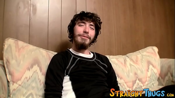 Image Straight developing man jacks off hairy rock solid dick