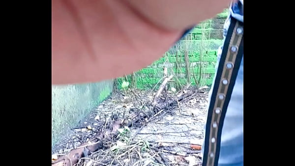 Image Outdoor tiny clit pissing and showing off feminine sissy body