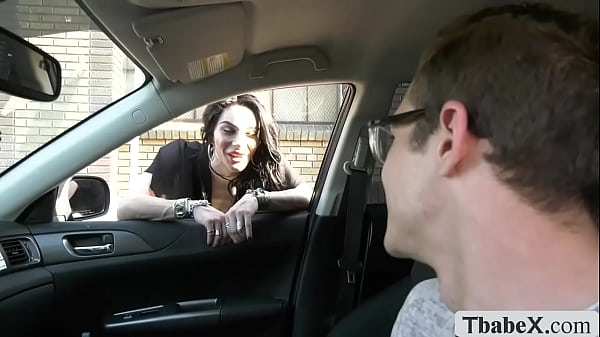 Image Lucky stranger pick ups TS hitch hiker and fuck her