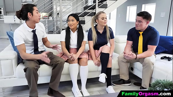 Image FamilyOrgasm - Brothers Offer Money to their Schoolar Stepsisters