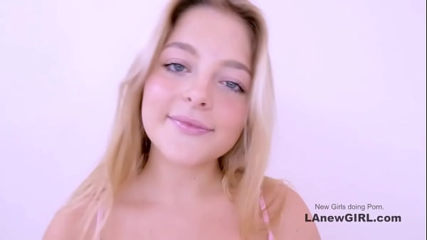 Image Cute 18 Blonde gets mouth and deep throat fucked