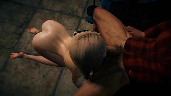 Image Hot Blonde Sucking Lumberjack Cock on Her Knees