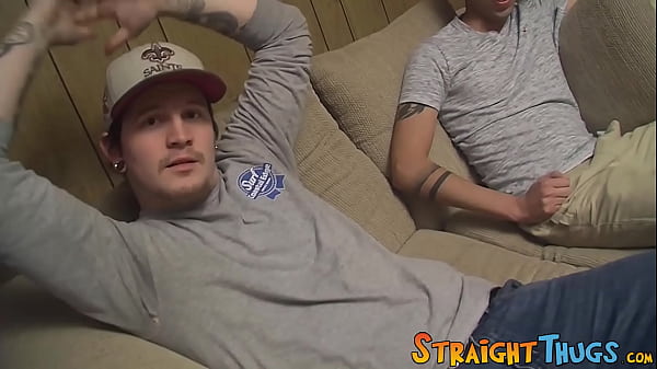 Image Straight hunk plays with his dick loving twinky friend