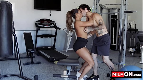 Image Sexy busty slut seduces guy at the gym and fuck him good - Aila Donovan, Lucky Fate