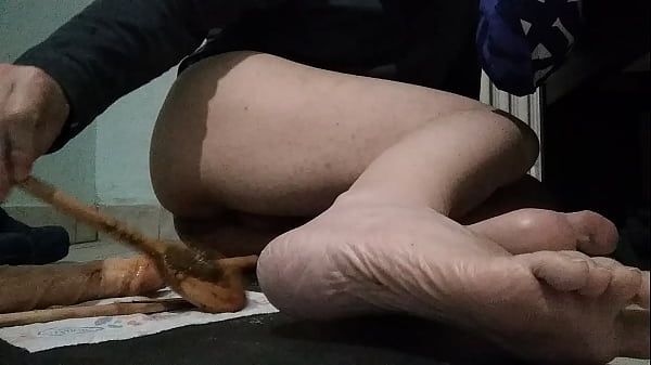 Image Composition 1 of anal insertion with a dildo
