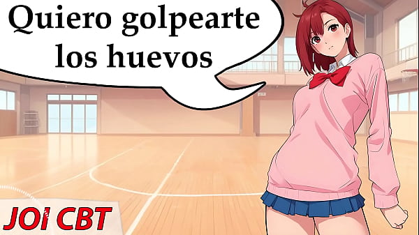 Image JOI hentai, a Momo le divierte golpear tus huevos. Instrucciones en espa&ntilde_ol.