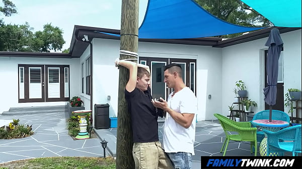 Image FamilyTwink - Gay Uncle Perverts his Little Nephew on a Public Pole