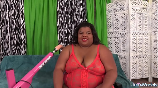 Image Hot Black BBW Peaches Love Bends Over for Machine Pounding