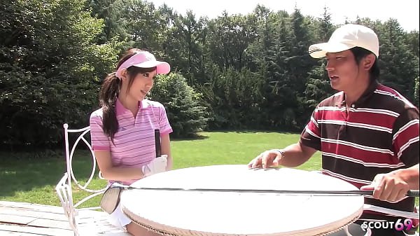 Image Skinny Japanese Teen give uncensored risky Public Blowjob to older Guy at Golf Lesson