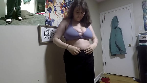 Image Chubby girl masturbates while roleplaying being fucked by 2 cocks