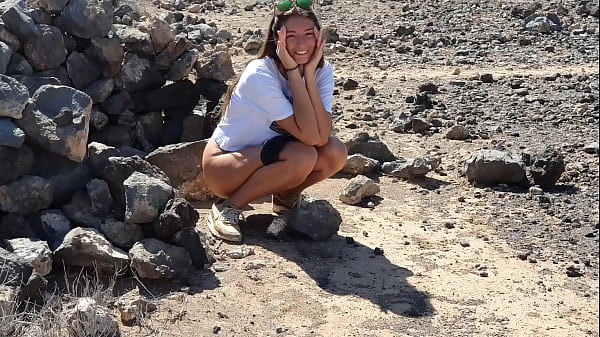 Image Public pissing Teen gives risky blowjob on camping to her boyfriend