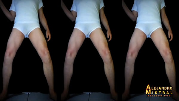 Image ALEJANDRO MISTRAL calzoncillos blancos sexy y erotico marcando la verga mientras baila