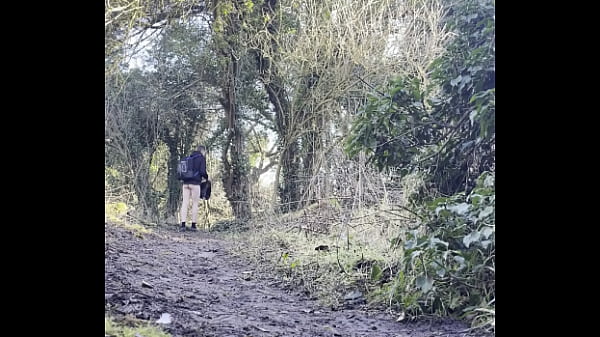 Image Naked in the woods & wanking my small penis