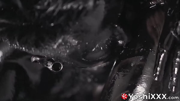 Image Asian Damian Dragon and Yoshi Kawasaki splatter oily black goo while breeding raw