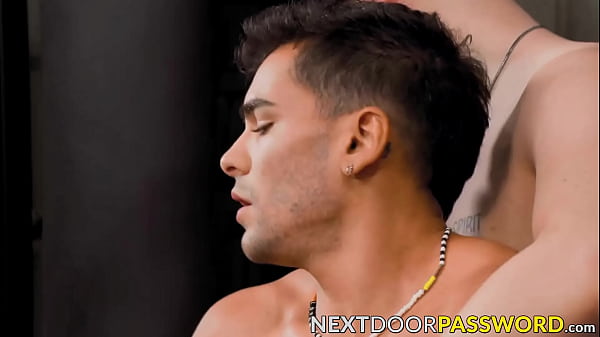 Image Hunks Masyn Thorne and Damian Night fucked the mouth of Cameron Neutron in a hot threesome