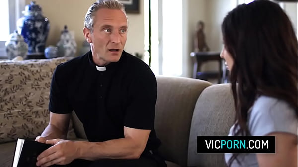 Image Hot brunette teen Keira Croft lose her anal virginity with the local priest