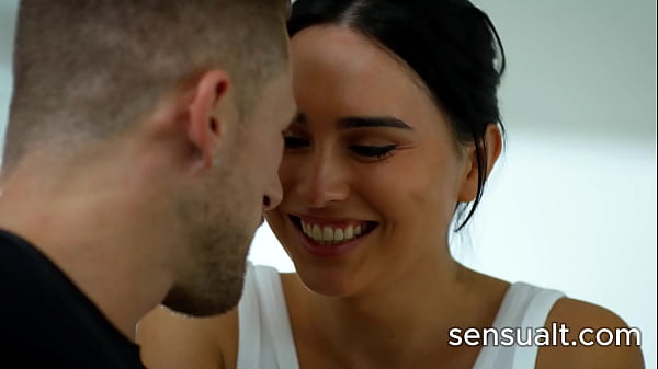 Image Busty brunette seduces her friend and suck his huge fat dick and gets doggy style fucked [Roman Todd, Ember Fiera]
