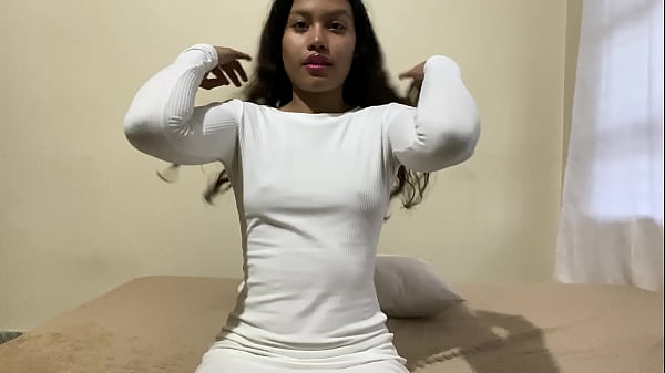 Image Horny petite fucks herself hard with a big black dildo