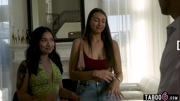 Image Stepsisters take a private tour of a celebritys home and fucked in it