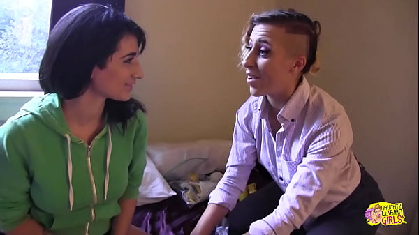 Image A blonde with a crew cut shoves a butt plug into her lesbian friends ass