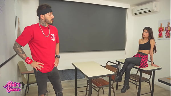 Image When I get home late I meet a new teacher with a very big cock that makes me enjoy pleasure in the classroom