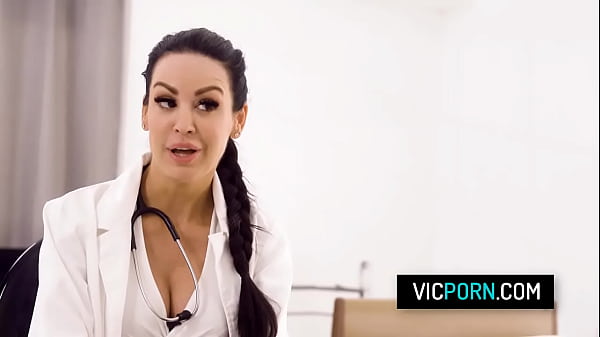 Image Hot milf nurse Jamie Michelle cures student's endless boner by giving him a handjob