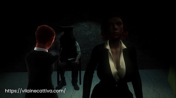 Image Female Mafia Queen Black Widow gets her weekly visit from her Capo Nicky