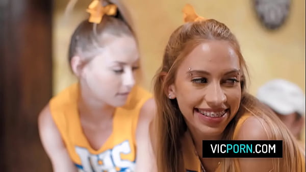 Image Perv coach fucks two teen cheerleaders Kyler Quinn and Khloe Kapri