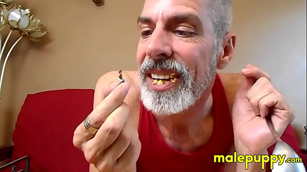 Image Hungry and giant old man Richard Lennox's colossal enormous mouth misses eating you