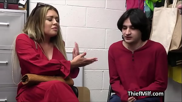 Image Busty Latina milf thief gangbanged in the backroom