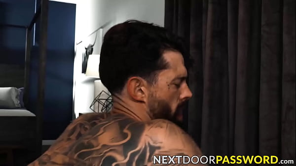 Image Bearded Hunk Alpha Wolfe devours the throbbing cock of Blake Wilder in a hard dick riding session