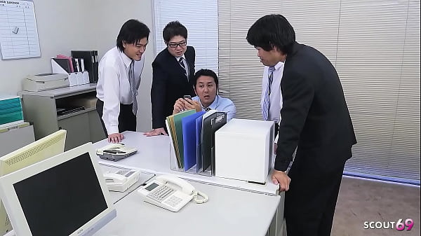 Image Skinny Japanese Secretary seduce to multiple Creampie in Gangbang at Christmas in Uncensored JAV Porn