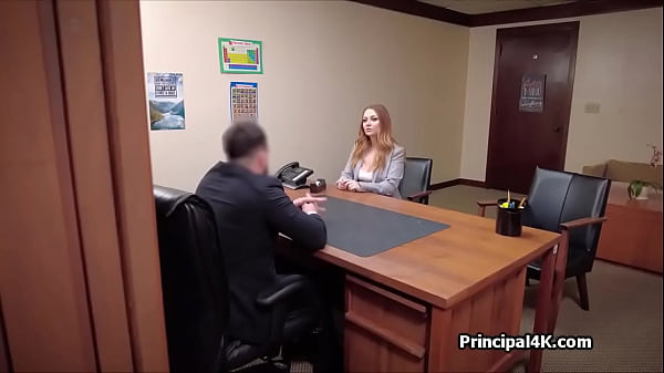 Image Principal records as she blows him nicely
