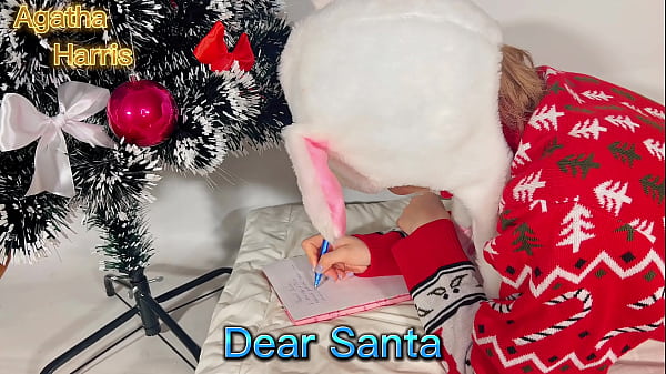Image Exchanging gifts with Santa Claus at Christmas