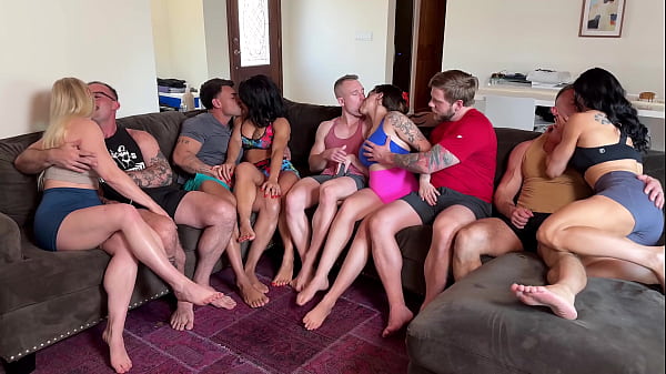 Image 9 Person Bi ORGY - Fit Couples Go Wild - DVP and Anal - Steve Rickz