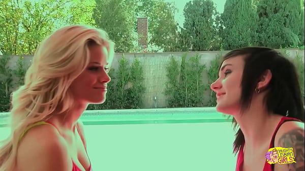Image Hot brunette sneaks out of her room to have sex with beautiful lesbian Jessa Rhodes