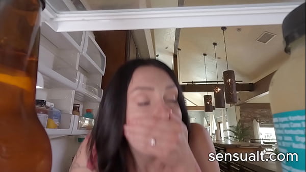 Image Horny and busty brunette fucked by her TS lovely friend over fancy dinner -Charlotte Sins, Kasey Kei