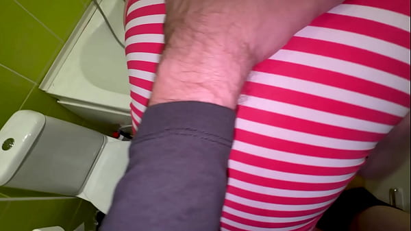 Image Stepson took his stepmom's ass in the toilet and she showed him her tits