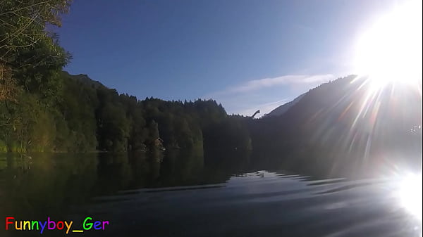 Image Very hot underwater jerking off in a dreamlike lake in the mountains (S)
