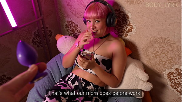 Image Stepbrother found her anal plug, but stepsister was not confused