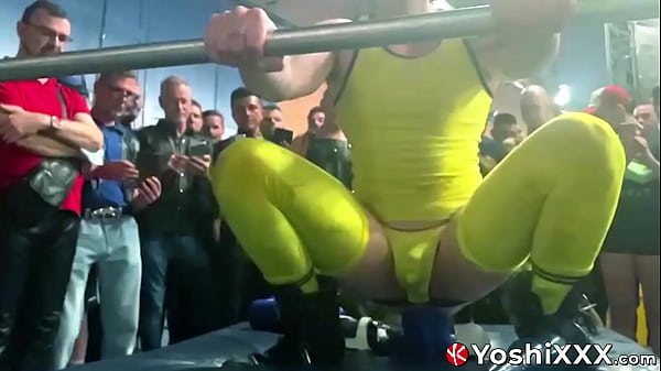 Image Axel Abysse endures while Yoshi Kawasaki uses massive dildos to fuck him in front of an audience