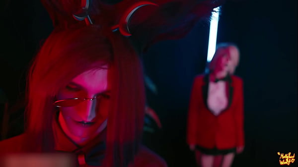 Image Hazbin Hotel. Alastor fills Charlie's throat with his cum -
