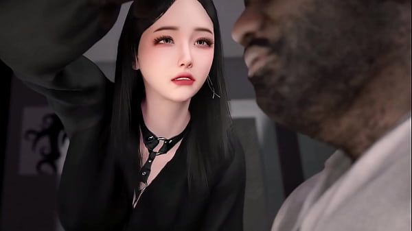 Image 3D super cute Asian barber teasing the big cock to fuck her wet pusy