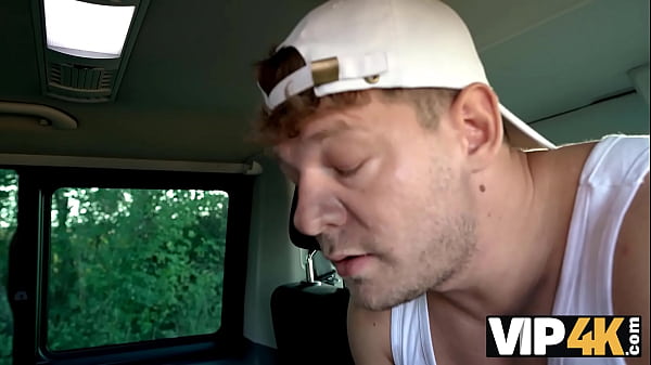Image VIP4K. Sexy teen bride Una Fairy got horny and showed her deep blowjob skills in the car