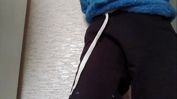 Image Young skinny student girl cums three times in the public kitchen of the dorm