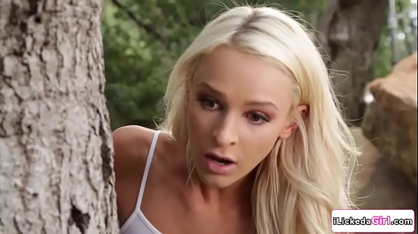 Image Blonde teen watching lesbian neighbor masturbating outdoors