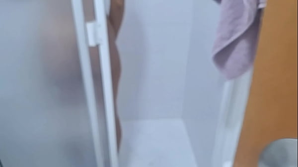 Image I masturbate watching my stepsister shower, she discovers me and gets hot with my cock