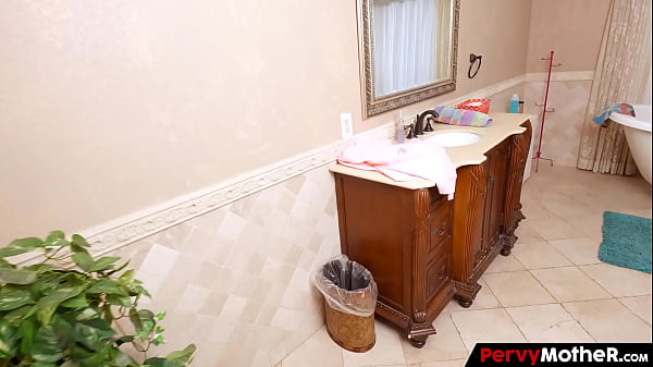 Image PervyMother - Stepkom Negotiates with her Stepson in the Bathroom During his Work Break