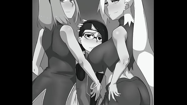 Image Ino e Sakura fodem Sarada usando jutsu Futa ao som de Skillet