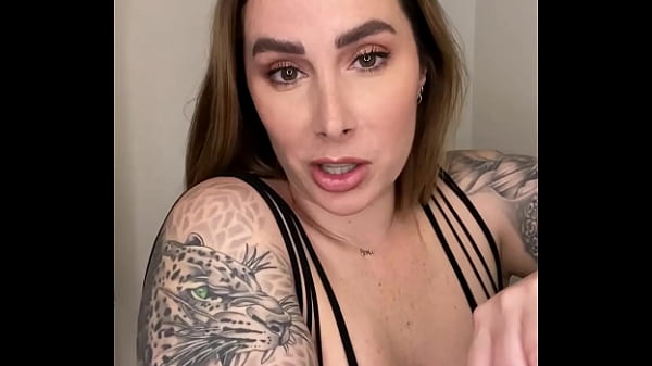 Image Paige is in fishnets taking a big black cock dildo and finishes with her mouth